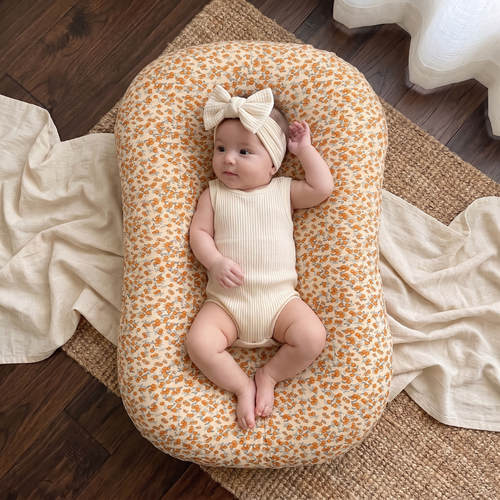 True Haven | Ultra-Soft Infant Lounger Bed – Cozy Support for Naptime & Bedtime, Machine Washable