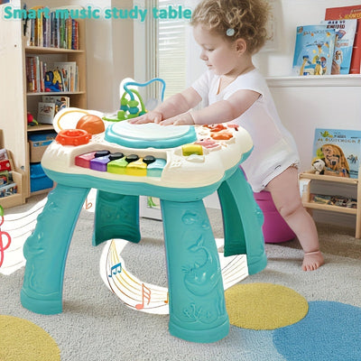 True Haven | Early Learning Musical Activity Table – Lights, Sounds & Shape Recognition, Great for Toddlers