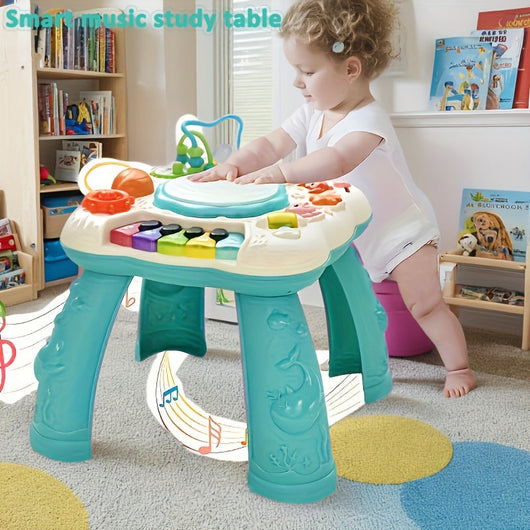 True Haven | Early Learning Musical Activity Table – Lights, Sounds & Shape Recognition, Great for Toddlers