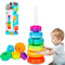 True Haven | Spin & Stack Rainbow Tower – Fine Motor Skill Stacking Toy for Toddlers, Screen-Free Play