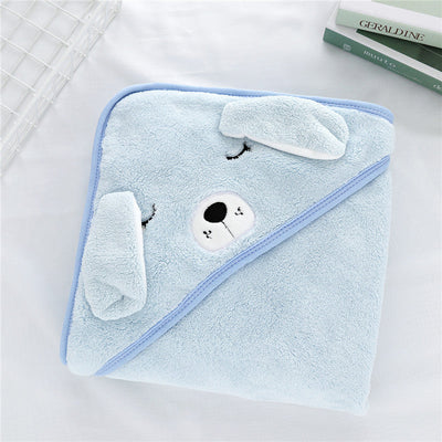 True Haven | Hooded Baby Bath Towel – Soft Absorbent Animal Design Towel for Newborns, 80x80cm, 4 Styles