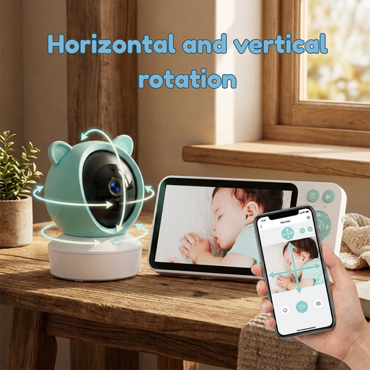 True Haven | Video Baby Monitor – 5-Inch HD 1080P Display with Night Vision Camera for Nursery
