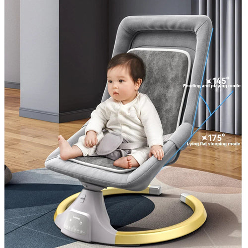True Haven | Electric Baby Rocking Bassinet – 180° Flat-Lying Position, Bluetooth Music