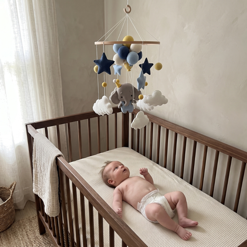 True Haven | Felt Animal Crib Mobile – Plush Comfort for Better Sleep, Hypoallergenic Materials