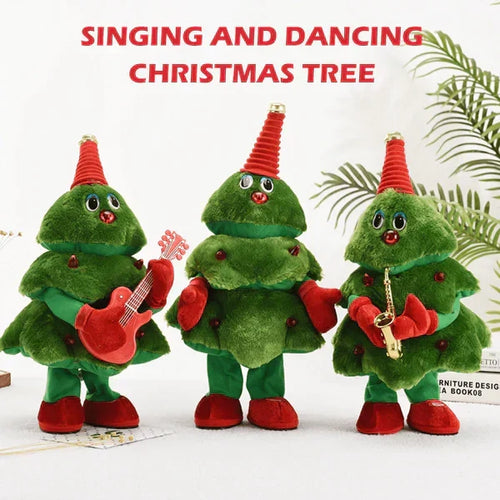True Haven | Singing Dancing Christmas Tree Plush Toy – 8 Holiday Sing-Along Songs, Battery Powered & Portable