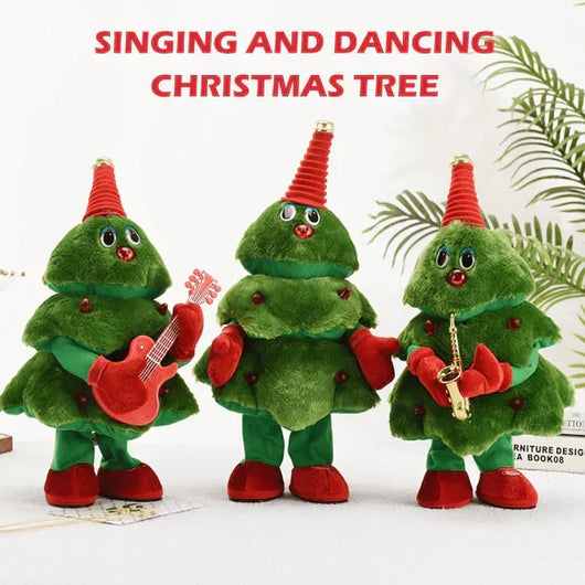 True Haven | Singing Dancing Christmas Tree Plush Toy – 8 Holiday Sing-Along Songs, Battery Powered & Portable
