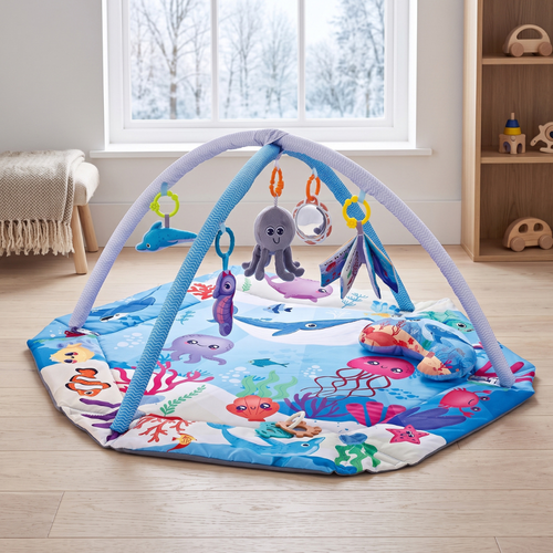 True Haven | Sensory Baby Play Gym – Interactive Toy for Toddlers, Supports Motor Skills