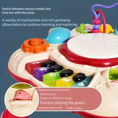 True Haven | Early Learning Musical Activity Table – Lights, Sounds & Shape Recognition, Great for Toddlers
