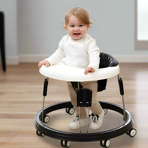 True Haven | Anti-Rollover Baby Walker – Stainless Steel Frame, Adjustable Height
