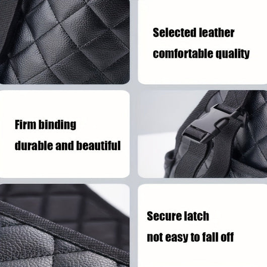 True Haven | Car Seat Back Organizer – Large Capacity Storage, Durable Faux Leather with Mesh Pockets