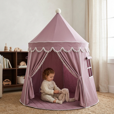 True Haven | Canvas Play Teepee – Screen-Free Developmental Toy, Safe for Little Hands