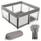 True Haven | Foldable Baby Playpen – Extra-Large Soft Mesh Design, Easy Access Door