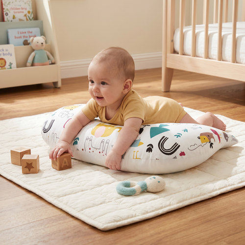 True Haven | Tummy Time Pillow – Durable Playtime Favorite, Non-Toxic Materials