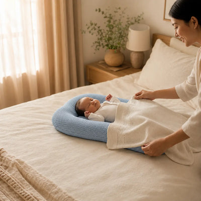 True Haven | Breathable Mesh Baby Lounger – Cool 3D-Mesh Newborn Support Nest, 0-6 Months, 7 Colors