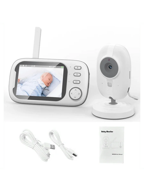 True Haven | HD Baby Monitor – 3.5” Night Vision Display, Two-Way Talk & Temperature Sensor