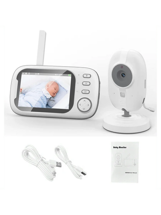 True Haven | HD Baby Monitor – 3.5” Night Vision Display, Two-Way Talk & Temperature Sensor