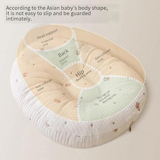 True Haven | Baby Lounger Pillow Cover – Soft Breathable Cotton, Machine Washable