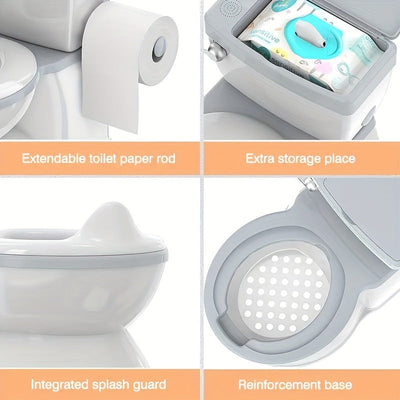 True Haven | Realistic Potty Training Seat – Built-In Wipe Compartment, Quick to Assemble