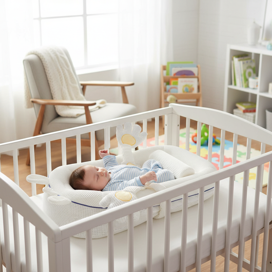 True Haven | Baby Reflux Wedge Sleeper – 3-Level Incline Sleeper with Patting Toy Arch, 0-2 Years