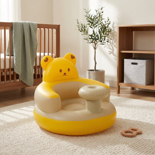 True Haven | Bear Baby Inflatable Seat – Everyday Nursery Helper, Space-Saving Design