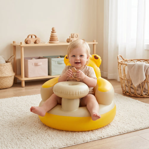True Haven | Bear Baby Inflatable Seat – Everyday Nursery Helper, Space-Saving Design