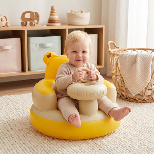 True Haven | Bear Baby Inflatable Seat – Everyday Nursery Helper, Space-Saving Design