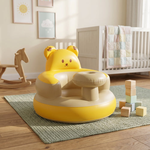 True Haven | Bear Baby Inflatable Seat – Everyday Nursery Helper, Space-Saving Design