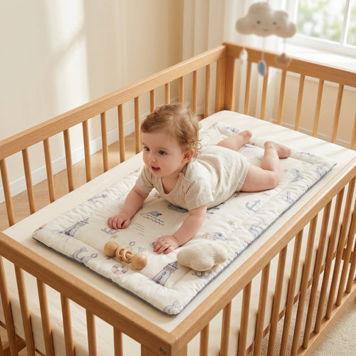 True Haven | Linen Baby Changing Mat – Practical Nursery Organizer, Easy to Clean