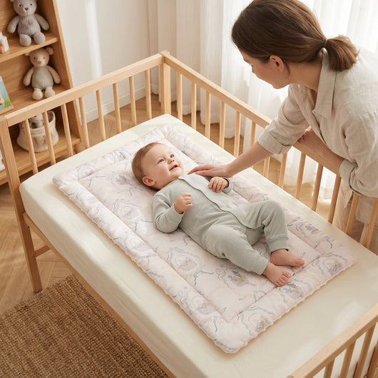 True Haven | Linen Baby Changing Mat – Practical Nursery Organizer, Easy to Clean
