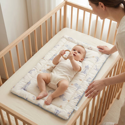 True Haven | Linen Baby Changing Mat – Practical Nursery Organizer, Easy to Clean