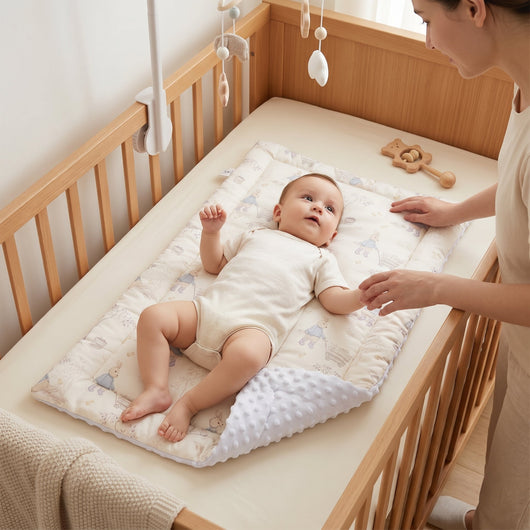 True Haven | Linen Baby Changing Mat – Practical Nursery Organizer, Easy to Clean