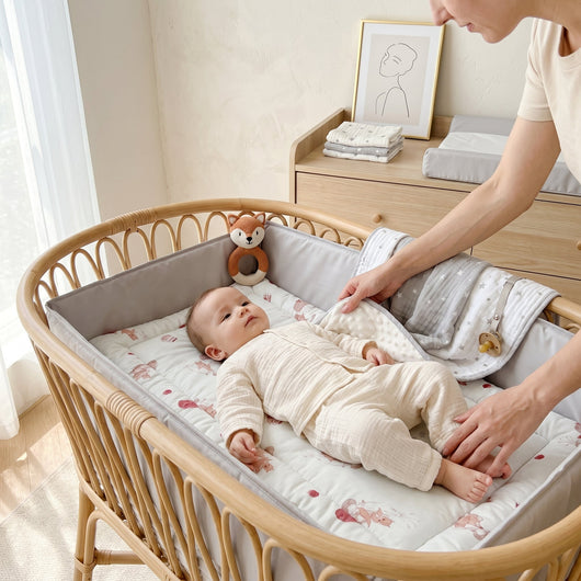 True Haven | Linen Baby Changing Mat – Practical Nursery Organizer, Easy to Clean