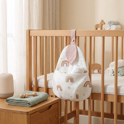True Haven | Stow Crib Diaper Caddy – Supportive Nursery Essential, Sturdy & Comfortable