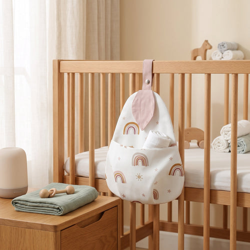 True Haven | Stow Crib Diaper Caddy – Supportive Nursery Essential, Sturdy & Comfortable