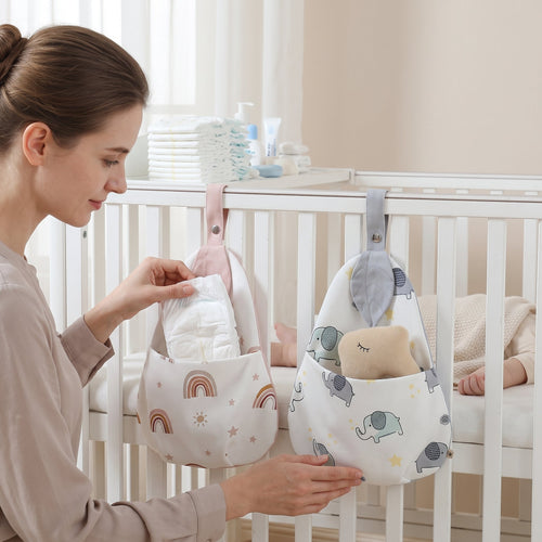 True Haven | Stow Crib Diaper Caddy – Supportive Nursery Essential, Sturdy & Comfortable