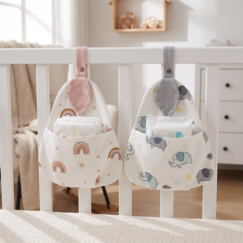 True Haven | Stow Crib Diaper Caddy – Supportive Nursery Essential, Sturdy & Comfortable