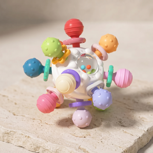 True Haven | Montessori Sensory Teether Toy – Durable Playtime Favorite, Non-Toxic Materials