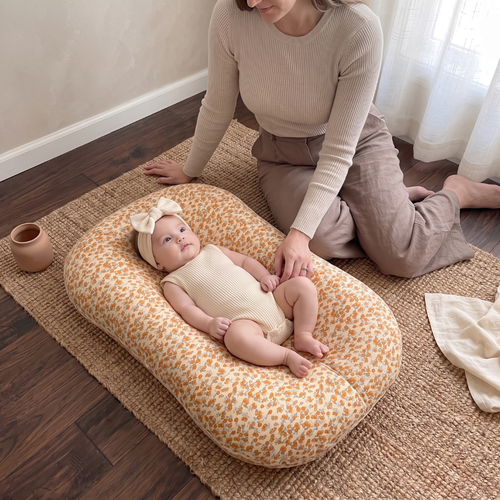 True Haven | Ultra-Soft Infant Lounger Bed – Cozy Support for Naptime & Bedtime, Machine Washable