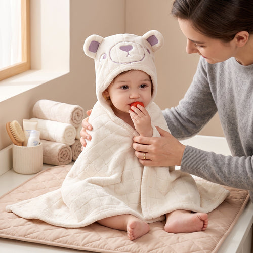 True Haven | Wrap Baby Bath Towel – Gentle Bathtime Companion, Easy to Clean