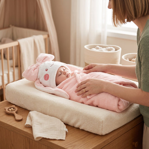 True Haven | Wrap Baby Bath Towel – Gentle Bathtime Companion, Easy to Clean