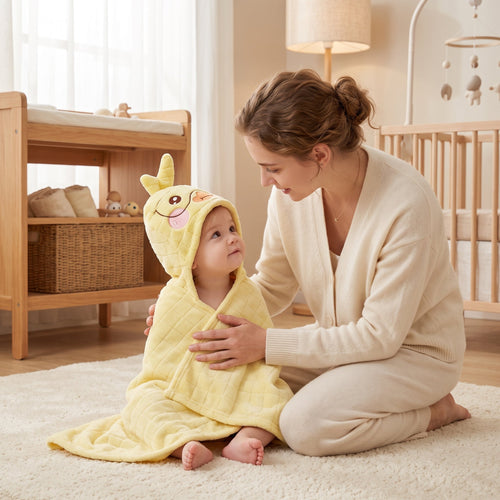 True Haven | Wrap Baby Bath Towel – Gentle Bathtime Companion, Easy to Clean