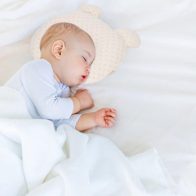 True Haven | Natural Latex Baby Head Support Pillow – Breathable Natural Latex, Machine Washable Cover