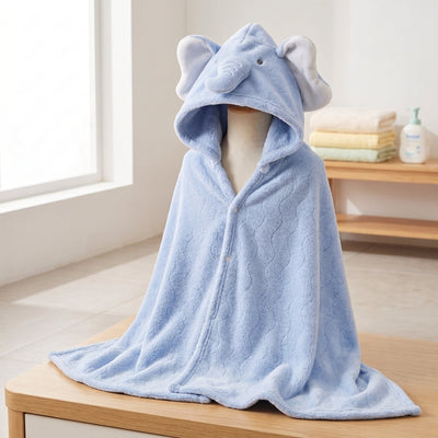 True Haven | Baby Kids Hooded Bathrobe – Cozy Post-Bath Comfort, Ultra-Soft Materials