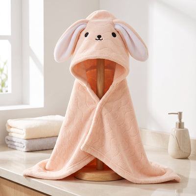 True Haven | Baby Kids Hooded Bathrobe – Cozy Post-Bath Comfort, Ultra-Soft Materials
