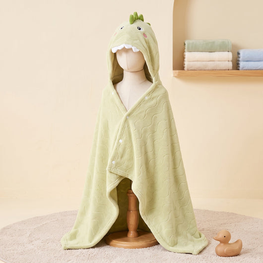 True Haven | Baby Kids Hooded Bathrobe – Cozy Post-Bath Comfort, Ultra-Soft Materials