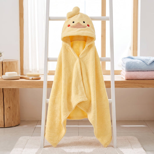 True Haven | Baby Kids Hooded Bathrobe – Cozy Post-Bath Comfort, Ultra-Soft Materials