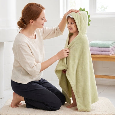 True Haven | Baby Kids Hooded Bathrobe – Cozy Post-Bath Comfort, Ultra-Soft Materials