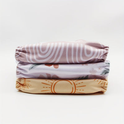 True Haven | Reusable Cloth Diaper Set – Adjustable Snap Fit, Waterproof Covers