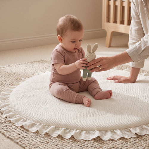 True Haven | Round Baby Play Mat – Durable Playtime Favorite, Non-Toxic Materials
