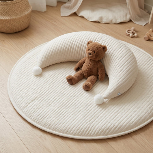 True Haven | Round Baby Play Mat – Durable Playtime Favorite, Non-Toxic Materials